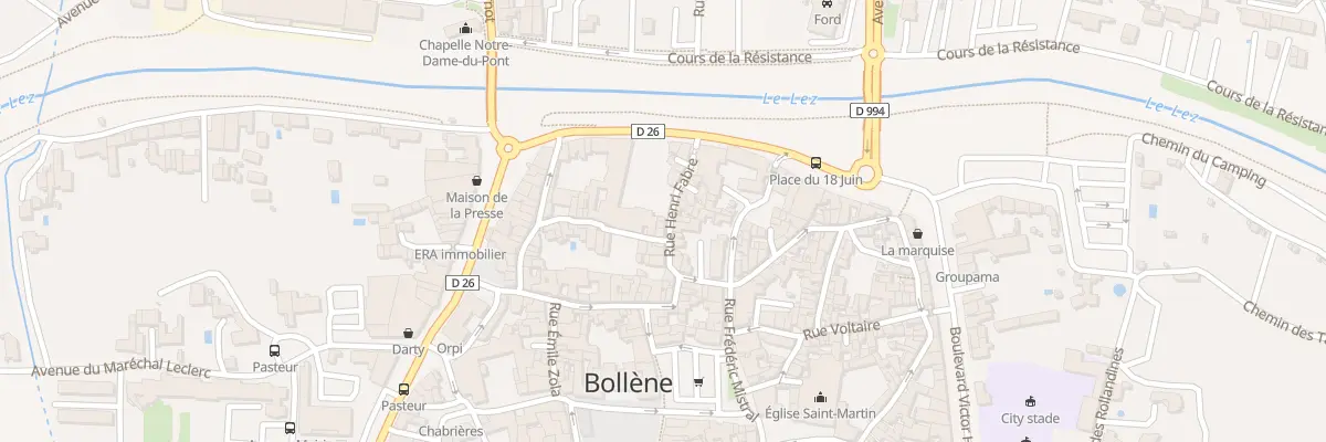 Plan du 14 Rue Henri Fabre à Bollène