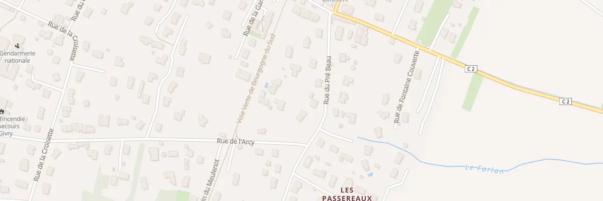Plan du 8 Rue du Pré Beau à Givry