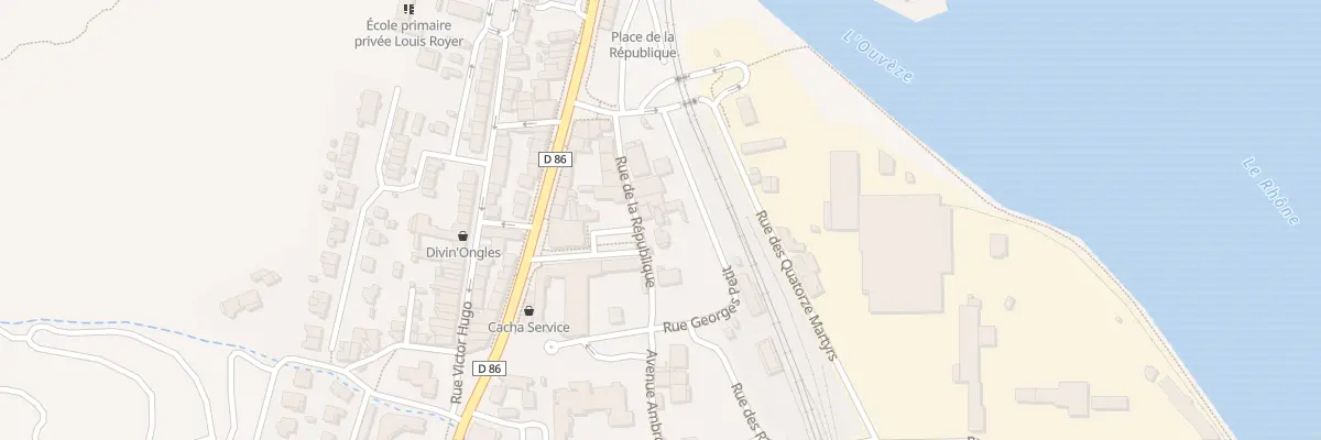 Plan du 10 Rue de la République au Pouzin