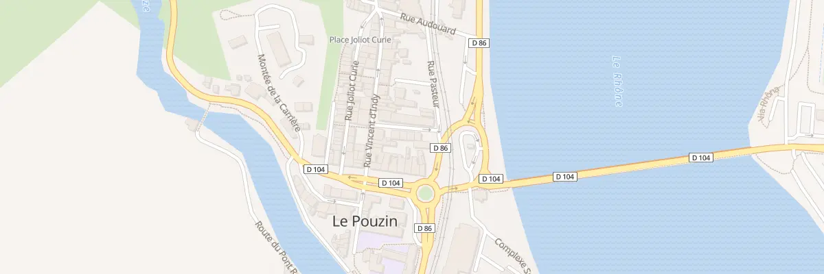 Plan du 1B Av Commandant Théron au Pouzin