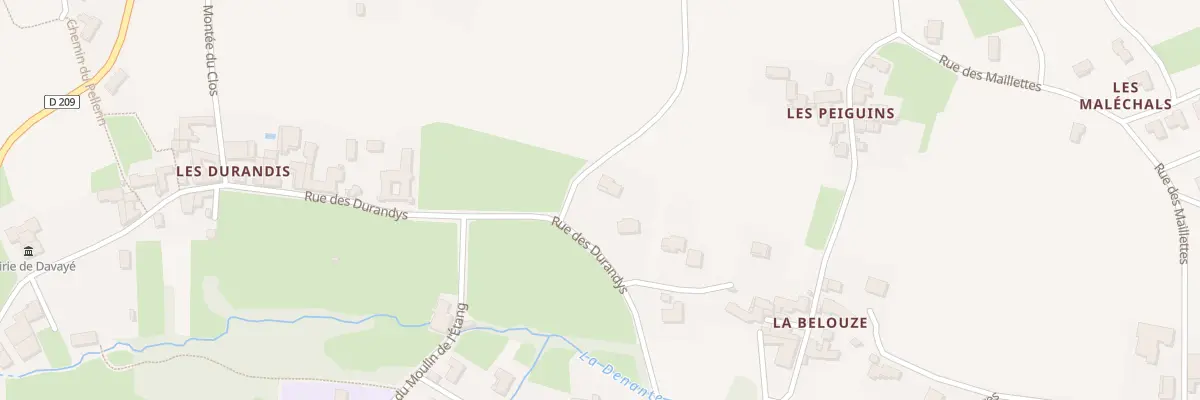 Plan du 281 Rue des Durandys à Davayé