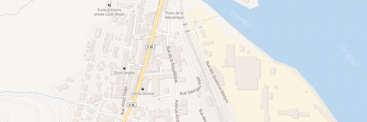 Plan du 14 Rue de la République au Pouzin