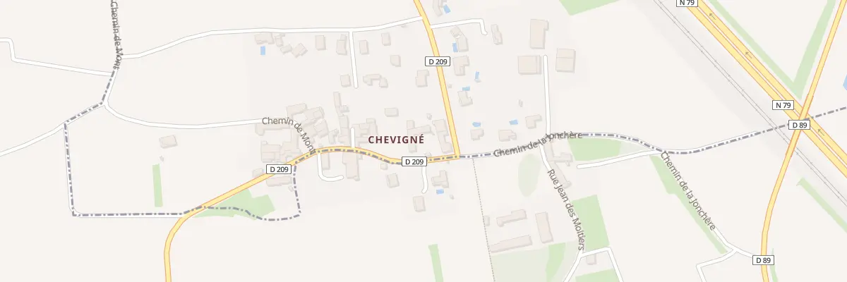 Plan du 350 Rte de Chevigne à Prissé