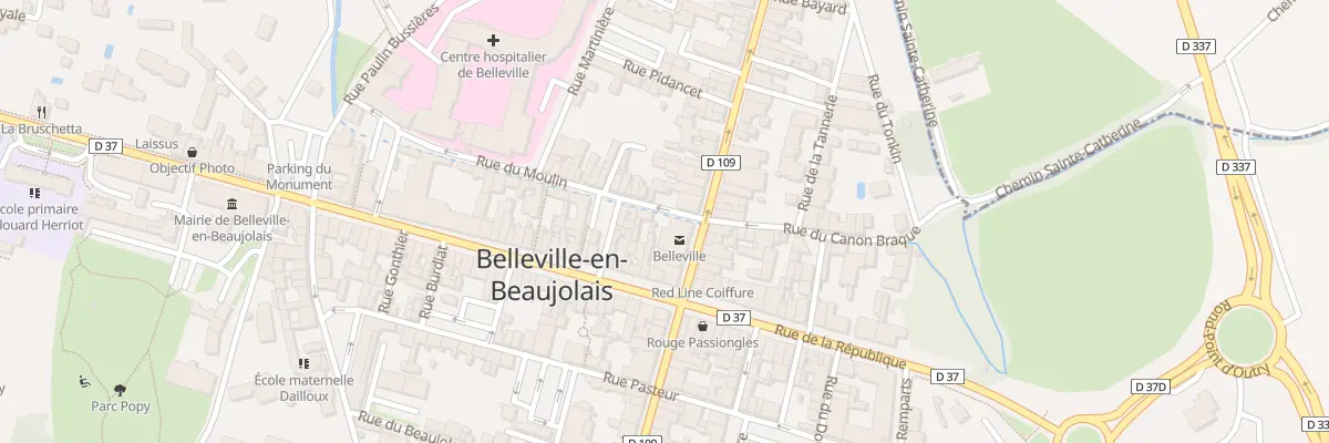 Plan du 5 Rue de la Poste à Belleville-en-Beaujolais