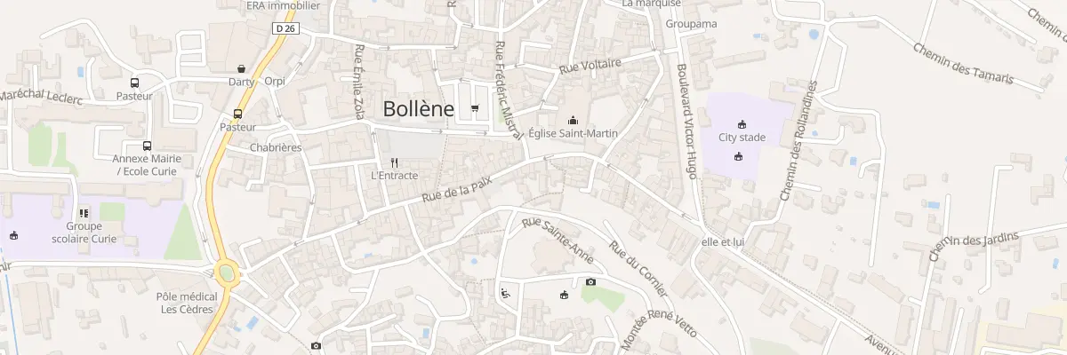 Plan du 34 Rue-de-la-Paix à Bollène