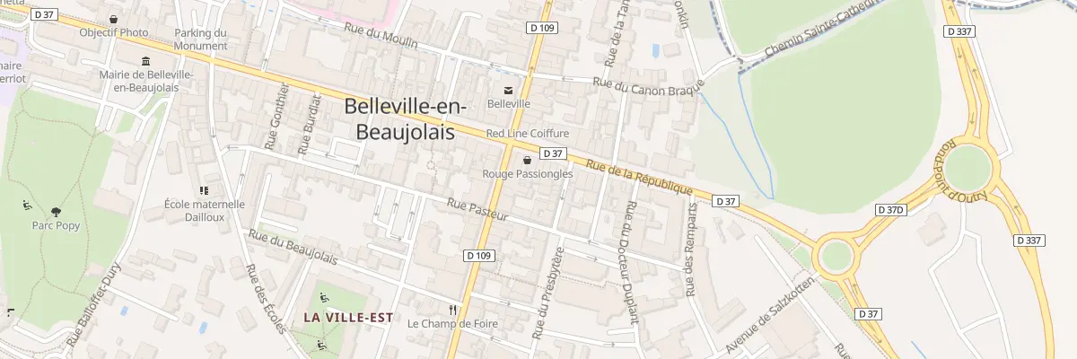Plan du 33 Rue de la République à Belleville-en-Beaujolais