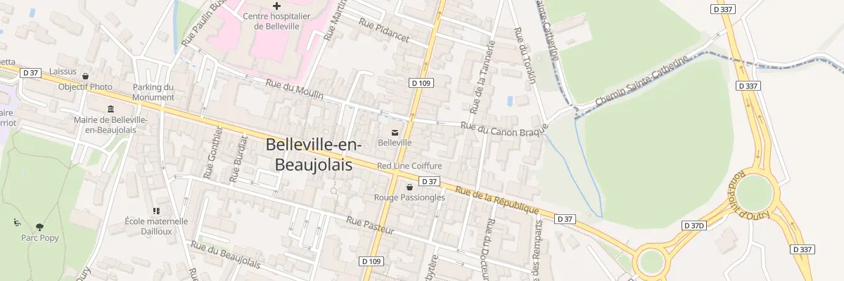 Plan du 12 Rue de la Poste à Belleville-en-Beaujolais