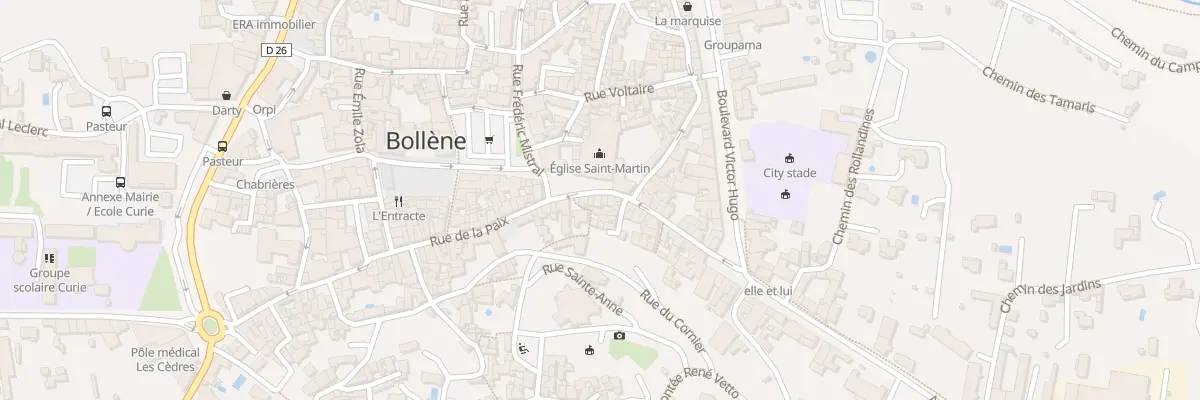 Plan du 26 Rue-de-la-Paix à Bollène