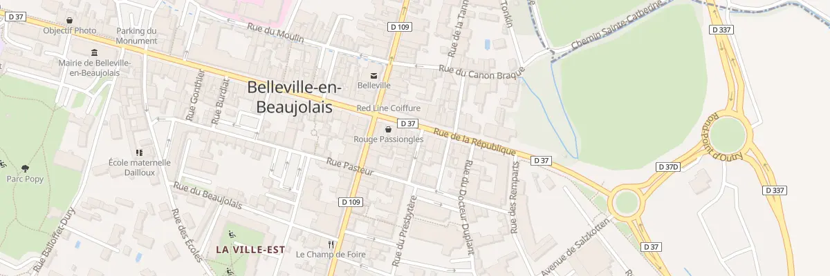 Plan du 27 Rue de la République à Belleville-en-Beaujolais