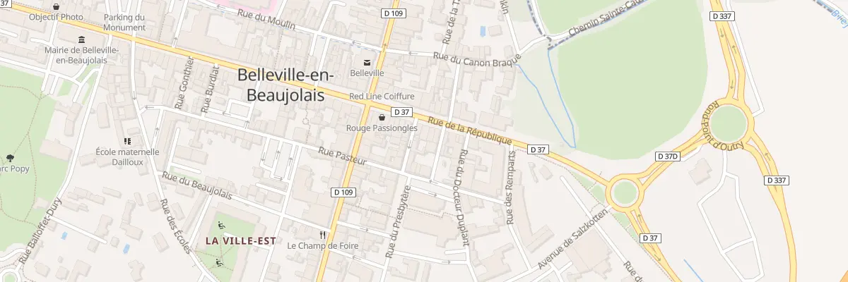 Plan du 23 Rue de la République à Belleville-en-Beaujolais