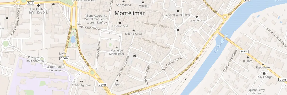 Plan du 9 Rue Peyrouse à Montélimar