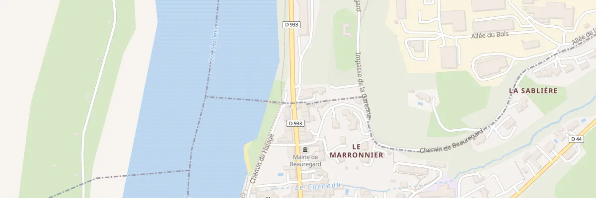 Plan du 3605 Rte Départementale 933 à Fareins