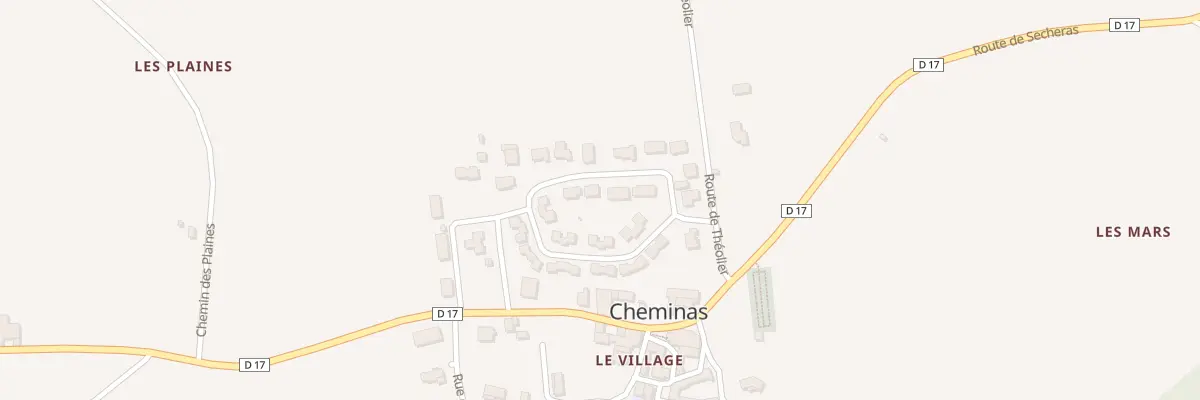 Plan du 100 All de Chantebise à Cheminas