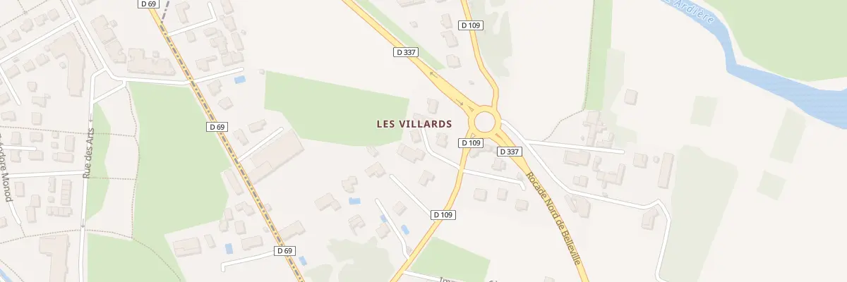 Plan du 1852 Rte de Belleville à Taponas