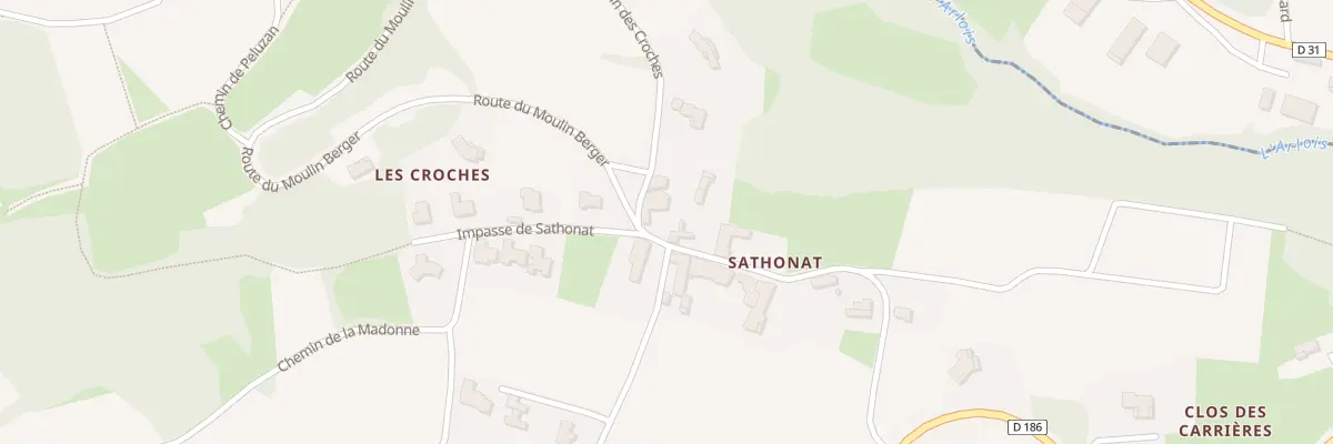 Plan du 25 Rue de Sathonat à Saint-Amour-Bellevue