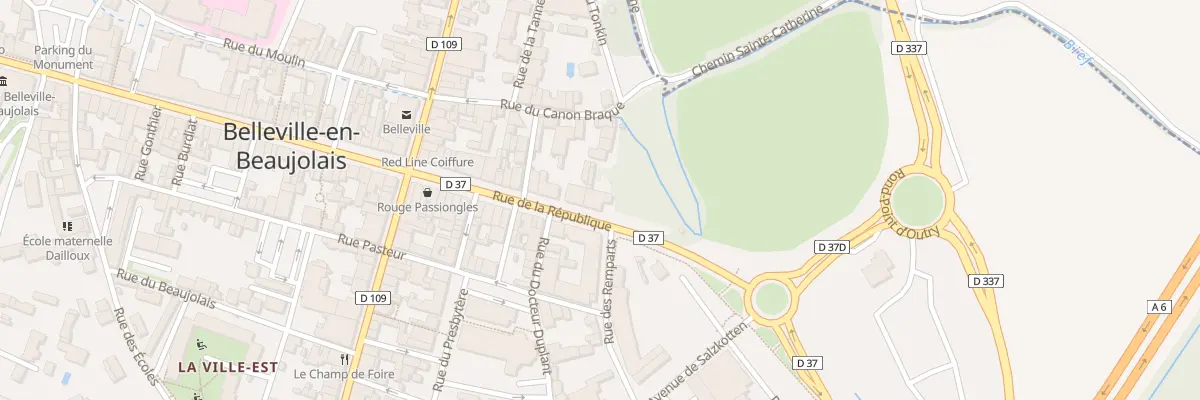 Plan du 2 Rue de la République à Belleville-en-Beaujolais