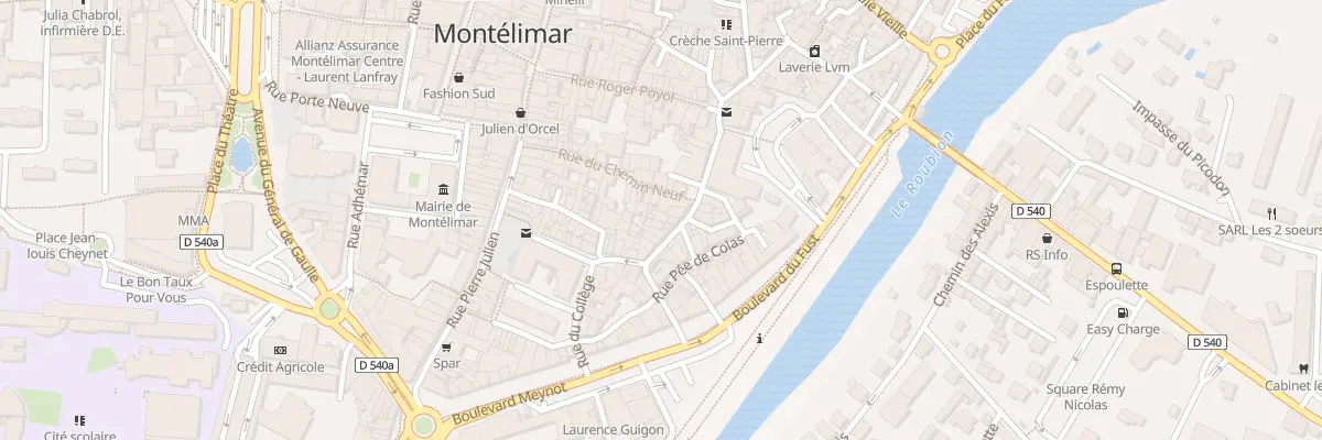 Plan du 34 Rue Cuiraterie à Montélimar