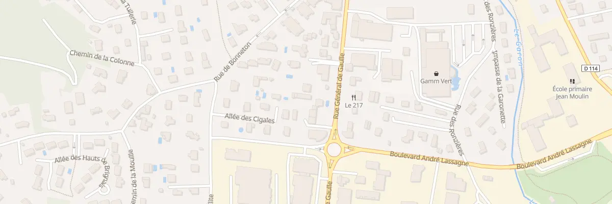 Plan du 206 Rue Général de Gaulle à Brignais
