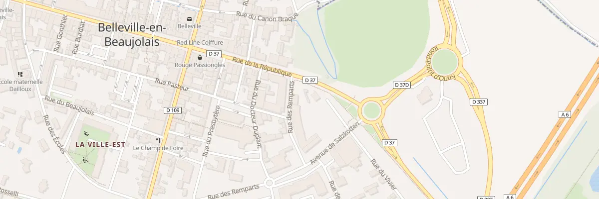 Plan du 1B Rue de la République à Belleville-en-Beaujolais