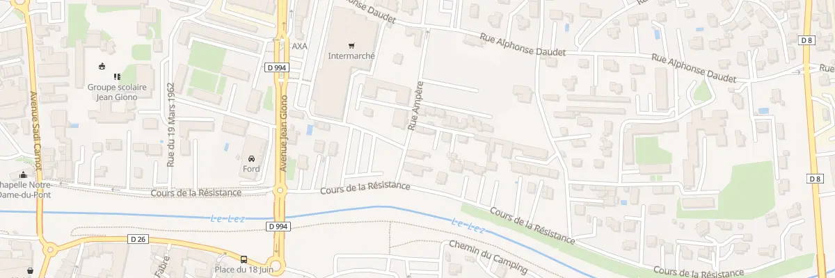 Plan du 9050 Rue Andre Ampere à Bollène