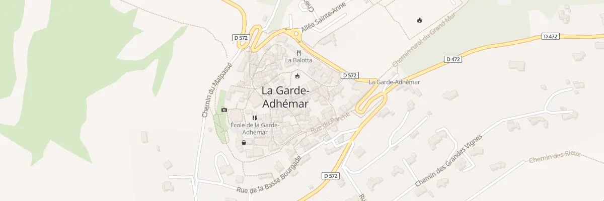 Plan de la Rue de la Loge à La Garde-Adhémar
