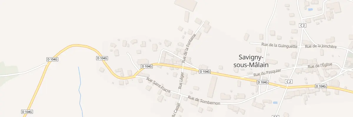 Plan du 1 Rue de la Fontaine à Savigny-sous-Mâlain