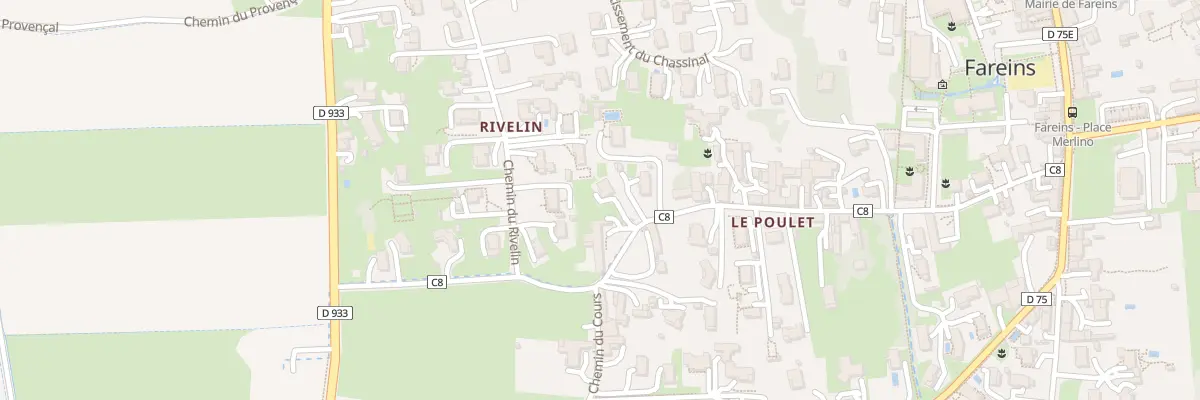 Plan du 5624 Au Poulet à Fareins