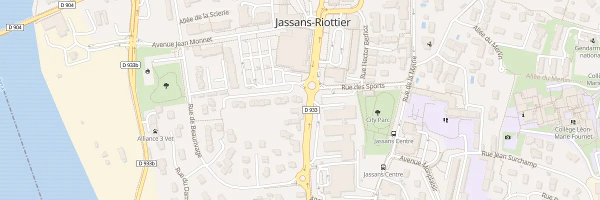 Plan du 15 All des Peupliers à Jassans-Riottier