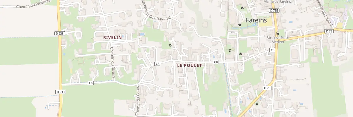 Plan du 5291 Au Poulet à Fareins