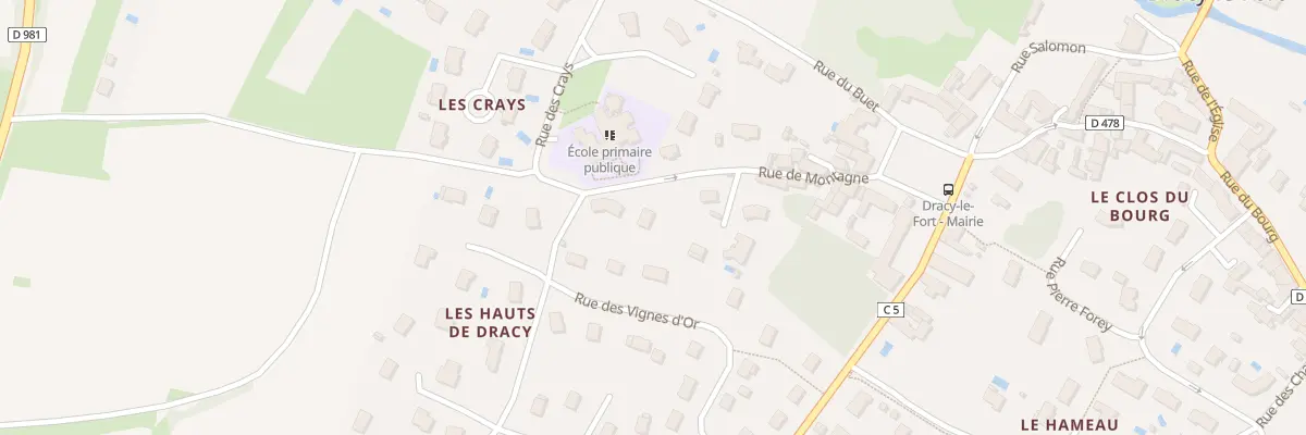 Plan du 11 Rue de la Montagne à Dracy-le-Fort