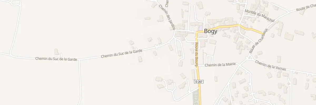 Plan du 99 Che du Suc de la Garde à Bogy