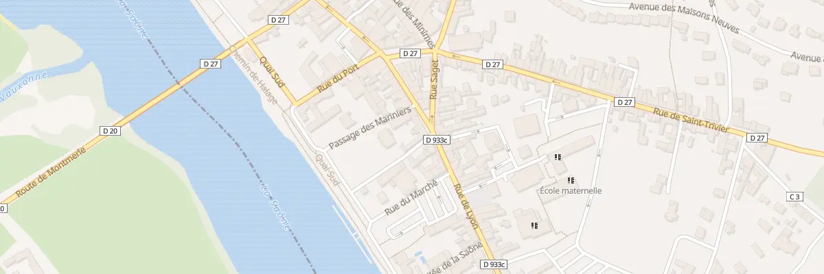 Plan du 28 Rue de Lyon à Montmerle-sur-Saône