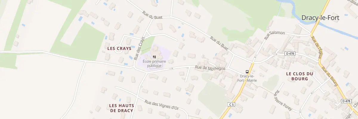 Plan du 12 Rue de la Montagne à Dracy-le-Fort