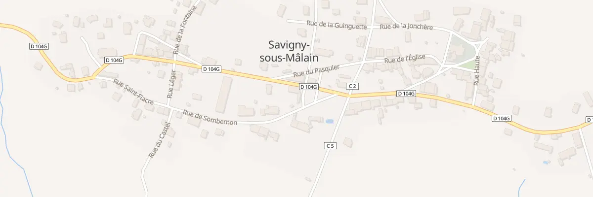 Plan du 2 Rue de Sombernon à Savigny-sous-Mâlain