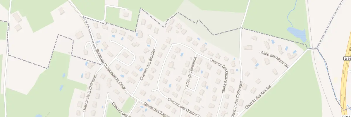 Plan du 61 Che des Quatre Vents à Chaponost