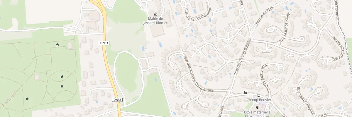 Plan du 191 Rue des Anciens Combattants à Jassans-Riottier