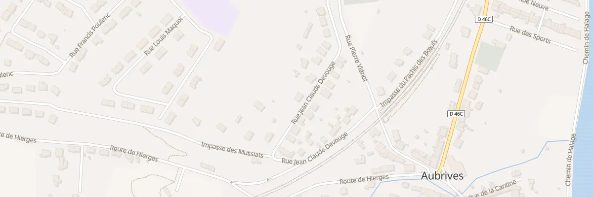 Plan du 28 Rue Jean-Claude Devouge à Aubrives