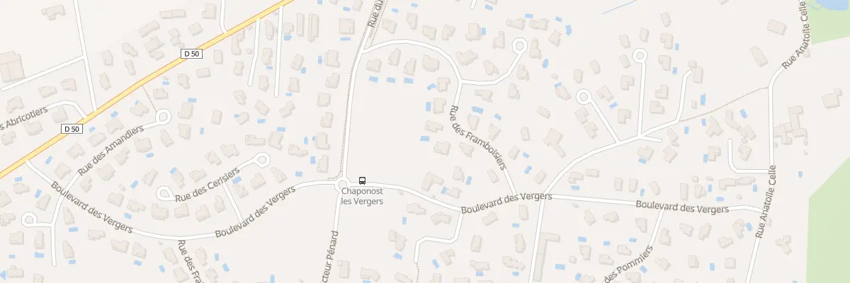 Plan du 14 Rue des Framboisiers à Chaponost