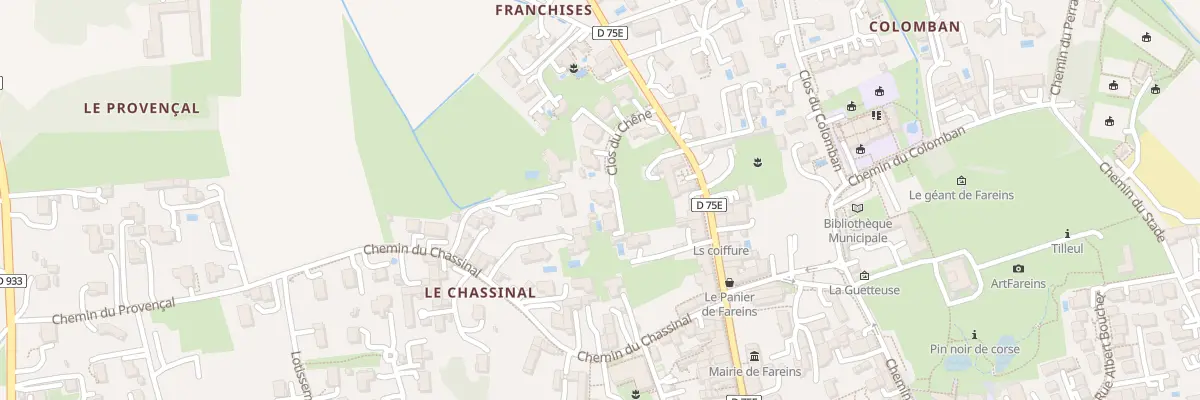 Plan du 84 Au Village à Fareins