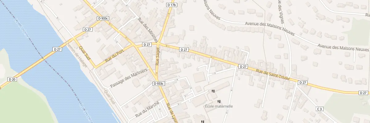 Plan du 5652 Rue de Saint-trivier à Montmerle-sur-Saône