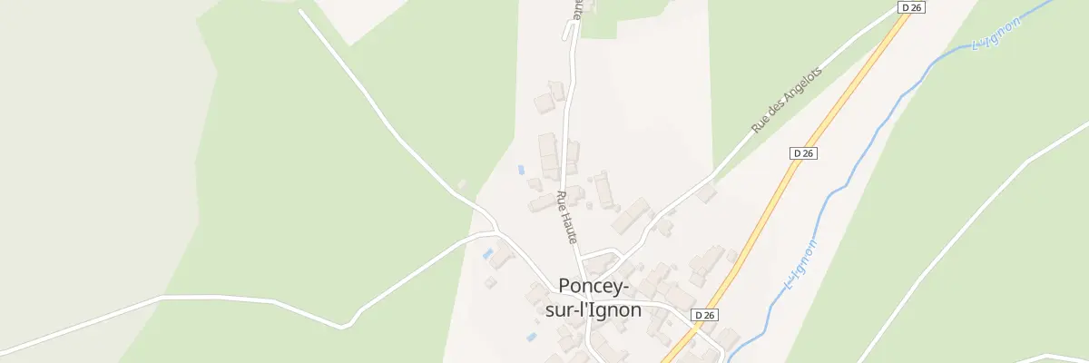 Plan du 9037 Rue Haute à Poncey-sur-l’Ignon