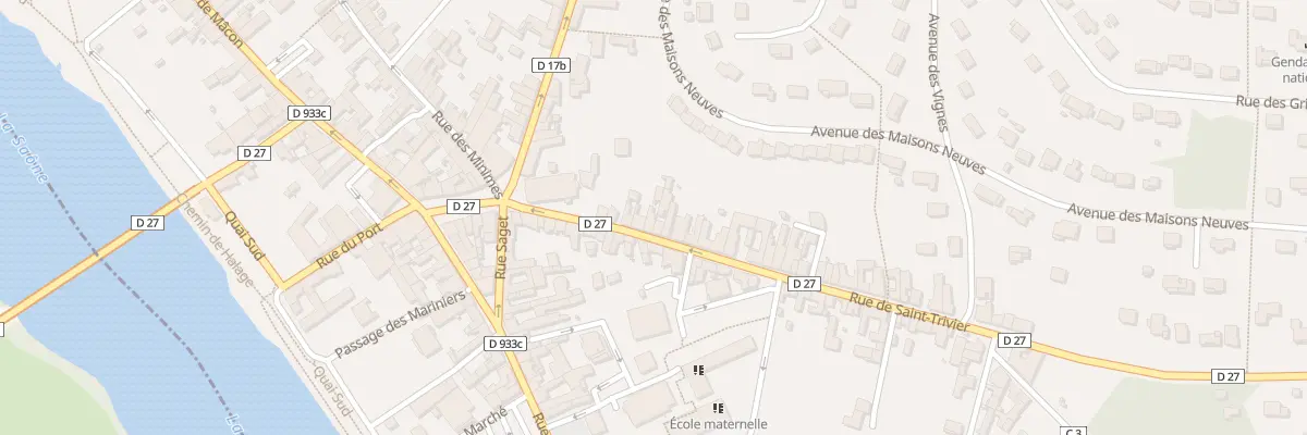 Plan du 11 Rue de Saint-trivier à Montmerle-sur-Saône