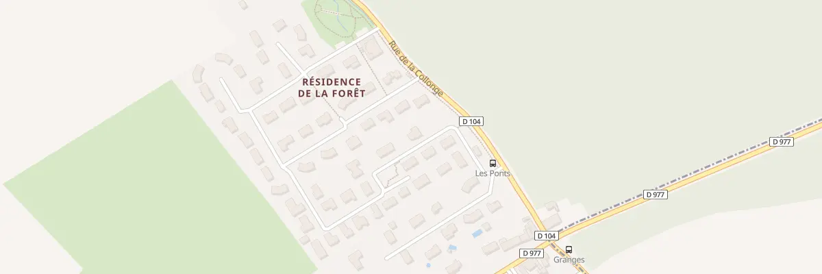 Plan du 2 All des Charmes à Granges