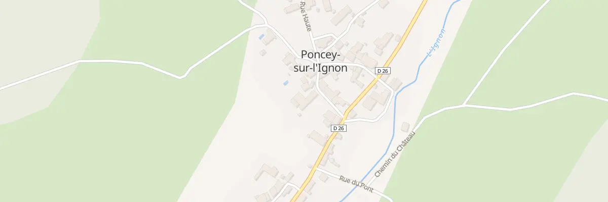 Plan du 9007 Rue Haute à Poncey-sur-l’Ignon