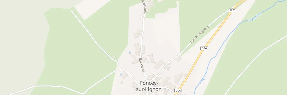 Plan du 16 Rue Haute à Poncey-sur-l’Ignon