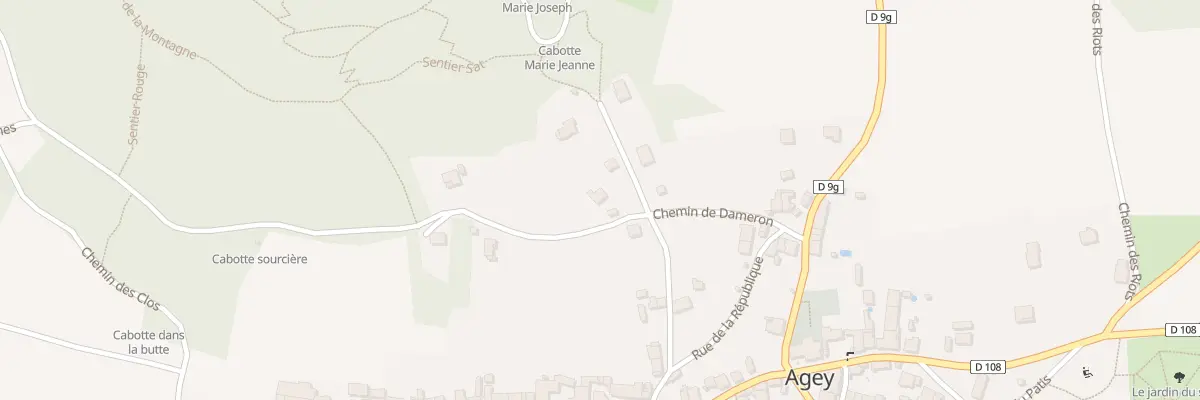 Plan du 12 Che de Dameron à Agey