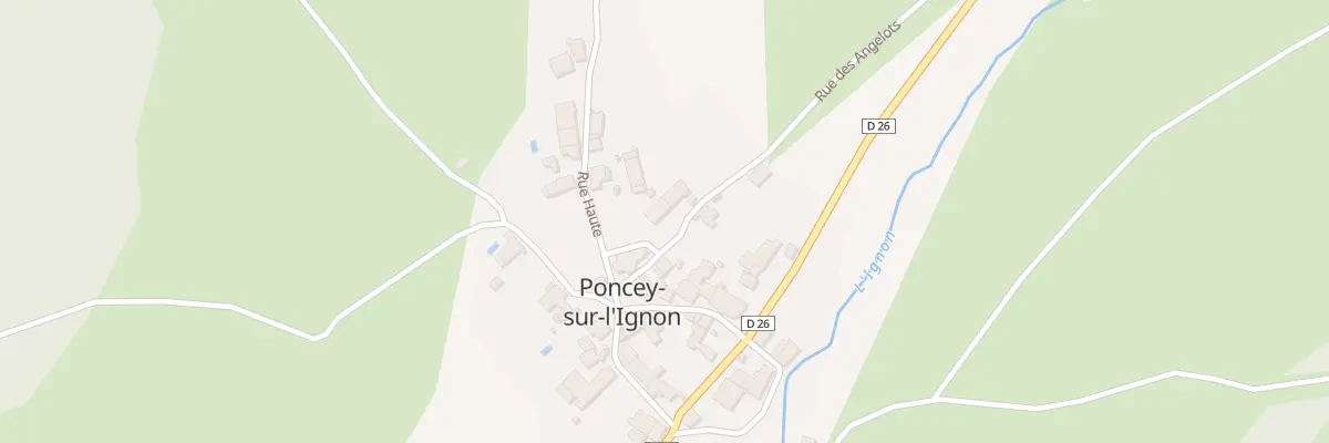 Plan du 9001 Rue de Pellerey à Poncey-sur-l’Ignon