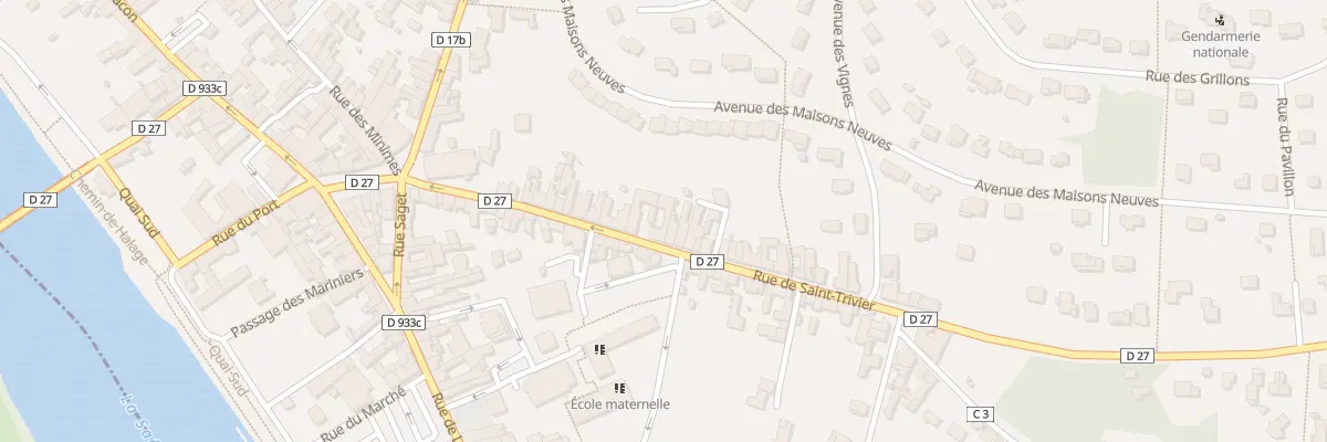 Plan du 25 Rue de St Trivier à Montmerle-sur-Saône