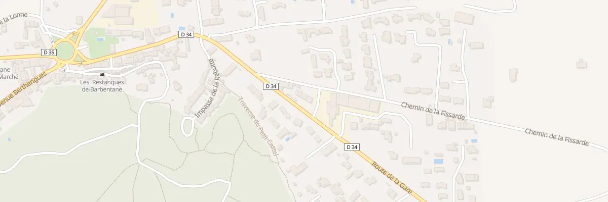 Plan de Rte de la Gare à Barbentane
