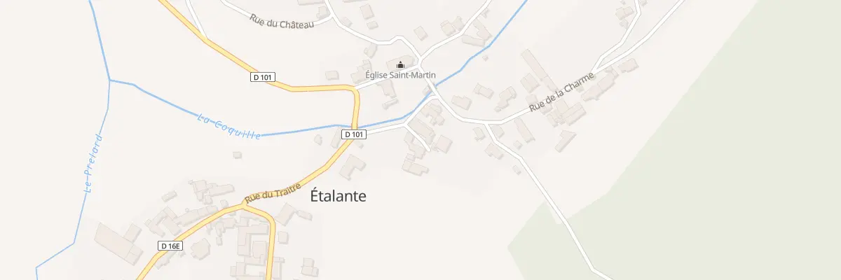 Plan du 9001 Rue de la Coquille à Étalante